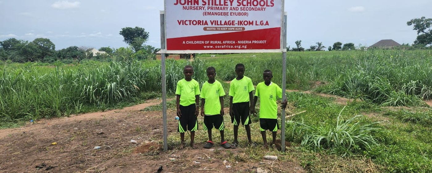 Students beside the school farm at Victoria-Ikom