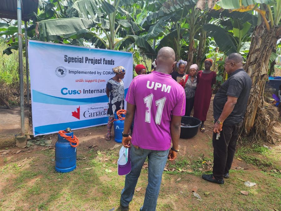 Women at a Special Project Funds distribution implemented by CORAfrica with support from Cuso International